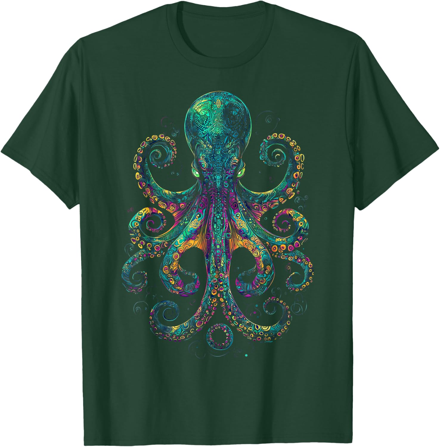Grunge Octopus | Graphic T-Shirt - T-Shirt | Forest