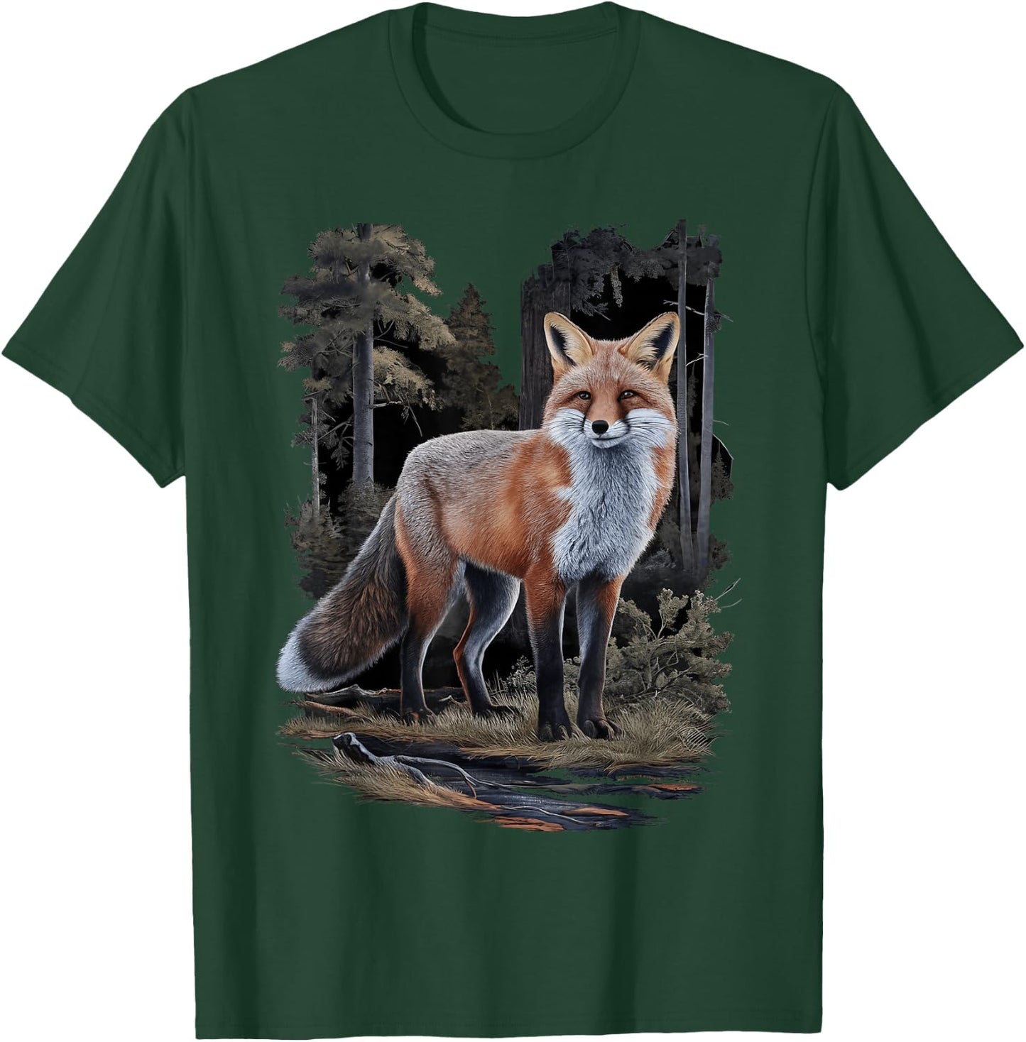 Hunter & Huntress Hunting Fox Gift Clothing Hunting T-Shirt - T-Shirt | Forest