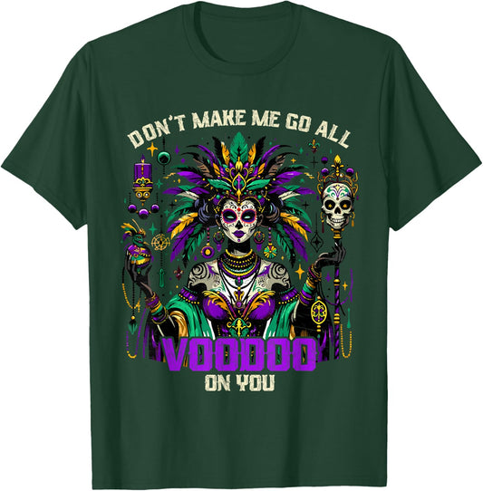 Mardi Gras Priestess Women New Orleans Witch Doctor Voodoo T-Shirt - T-Shirt | Forest