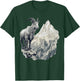 Mountain Goat with Scenic Landscape, Vintage Mountain Goat T-Shirt - T-Shirt | Forest