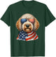 Labradoodle American Flag 4th Of July Patriotic Dog Lover T-Shirt - T-Shirt | Forest