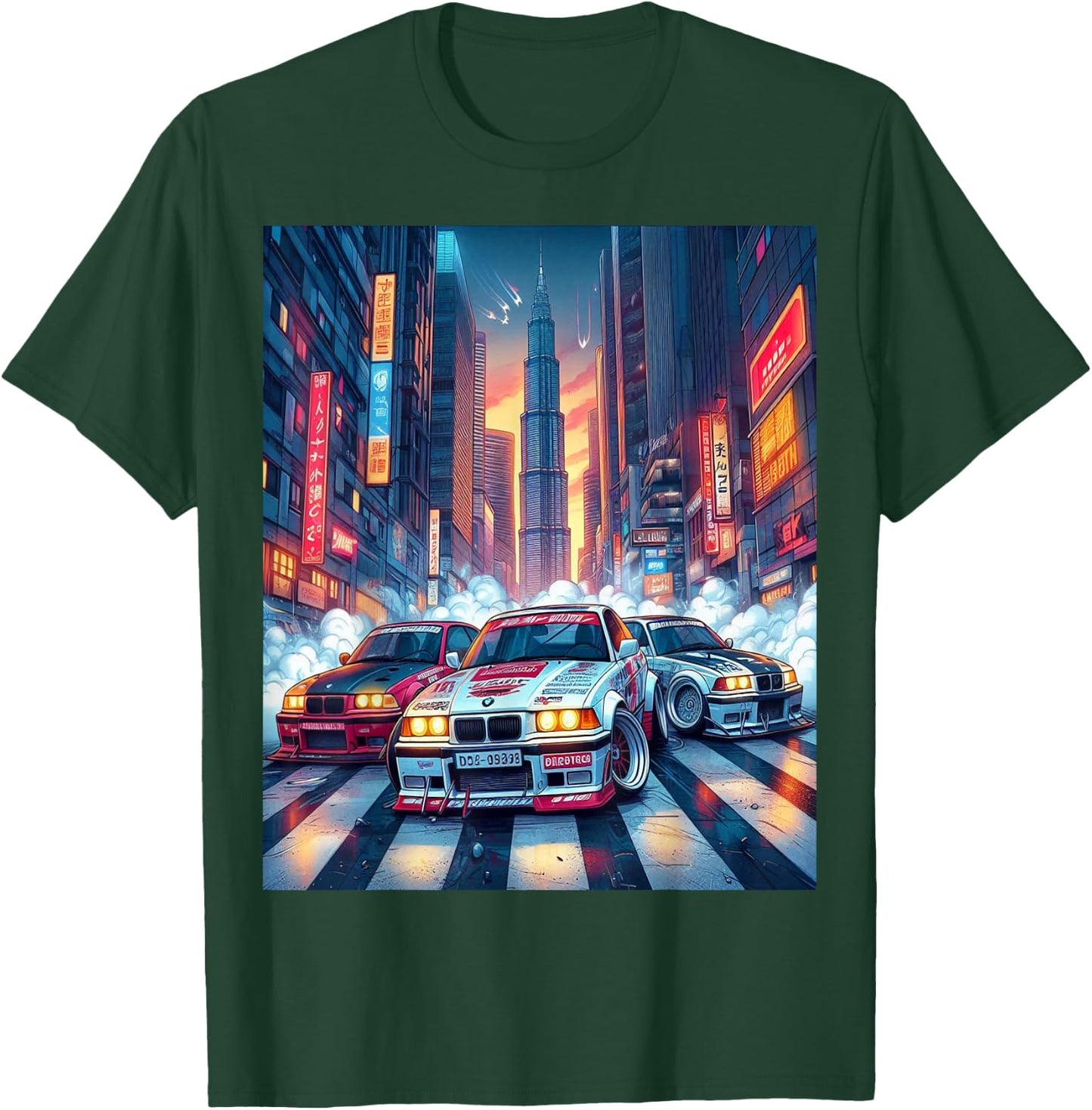 3 E36 in town drift T-Shirt - T-Shirt | Forest