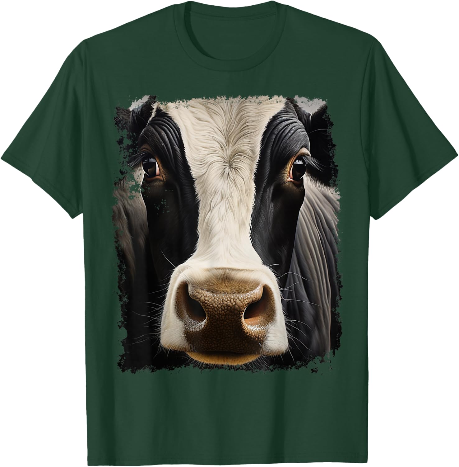 Noah&Friends Women's -Kids Black Animal Print Cow T-Shirt - T-Shirt | Forest