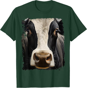 Noah&Friends Women's -Kids Black Animal Print Cow T-Shirt - T-Shirt | Forest