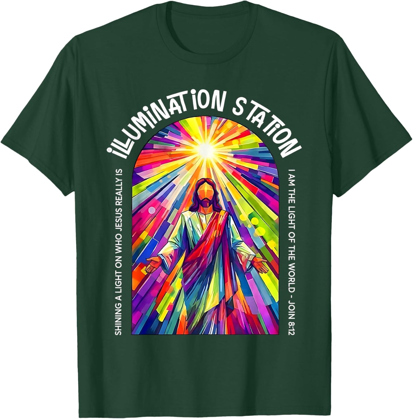 VBSCrew 2026 Illumination-Station Vacation Bible School T-Shirt - T-Shirt | Forest