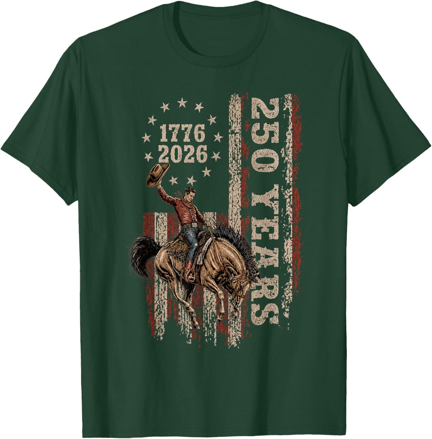 Western Country Cowboy 250 Years USA Women T-Shirt - T-Shirt | Forest