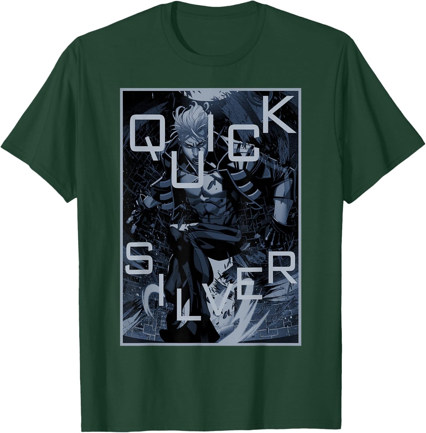 Marvel X-Men Quicksilver The Blink of an Eye Poster T-Shirt - T-Shirt | Forest
