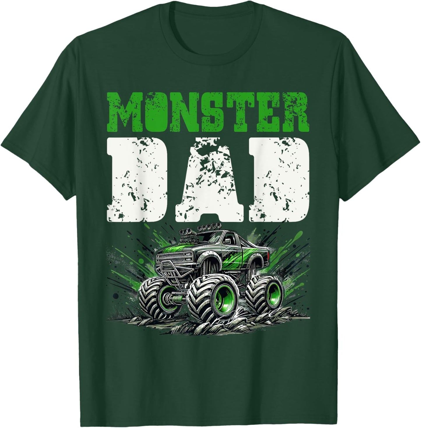 Monster Truck Dad Father's Day Men T-Shirt - T-Shirt | Forest