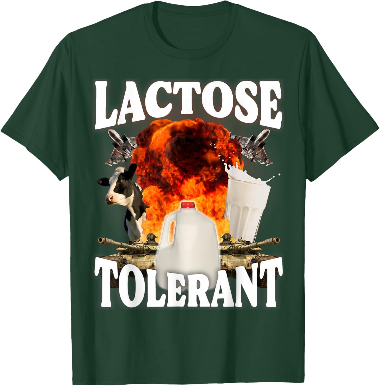 Lactose Tolerant , black T-Shirt - T-Shirt | Forest