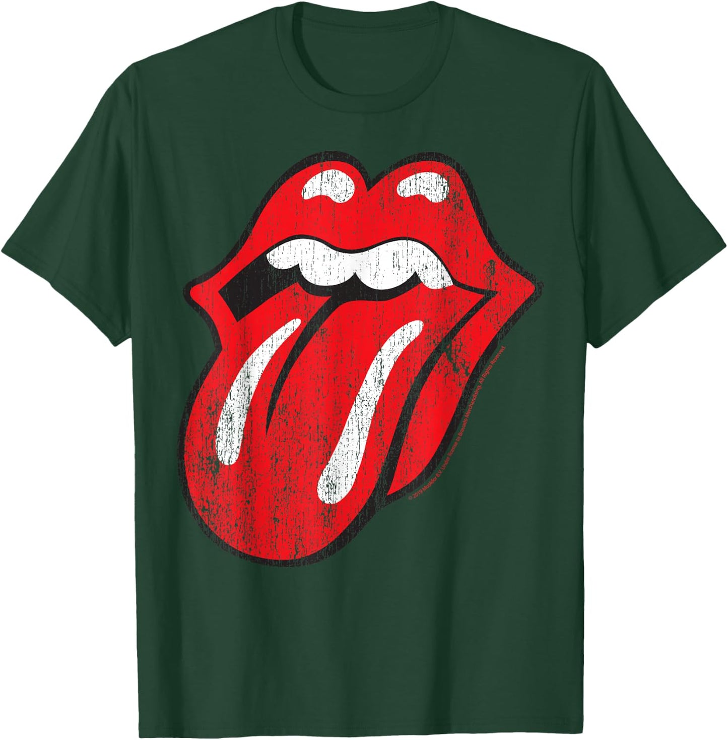 The Rolling Stones Classic Tongue Distressed T-Shirt - T-Shirt | Forest
