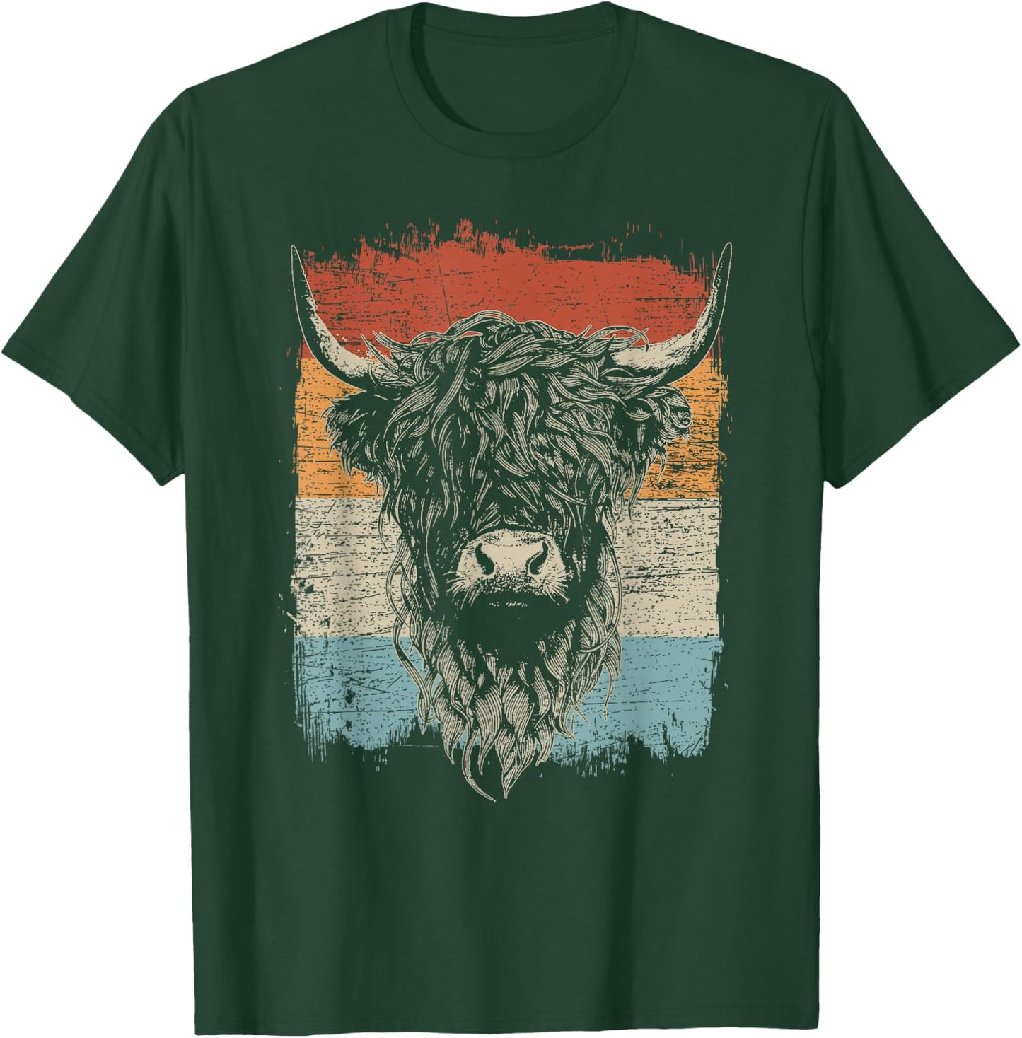 Highland Cattle Cow Highland Cow, black T-Shirt - T-Shirt | Forest
