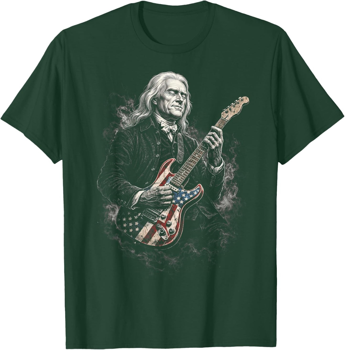 Thomas Jefferson Guitar T-Shirt - T-Shirt | Forest