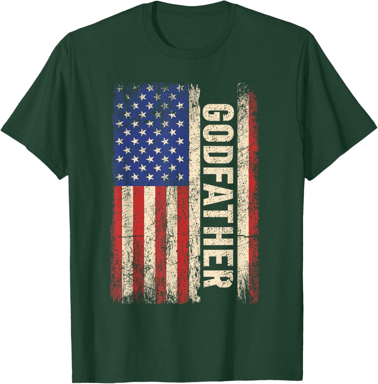 Godfather US American Flag Shirt for a favorite Uncle Family T-Shirt - T-Shirt | Forest