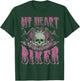 Motorcycle Babe Gift Wife Mom My Heart Belongs To A Biker T-Shirt - T-Shirt | Forest