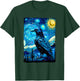 Crow Lover Raven Starry Night Style Painting, Van Gogh T-Shirt - T-Shirt | Forest