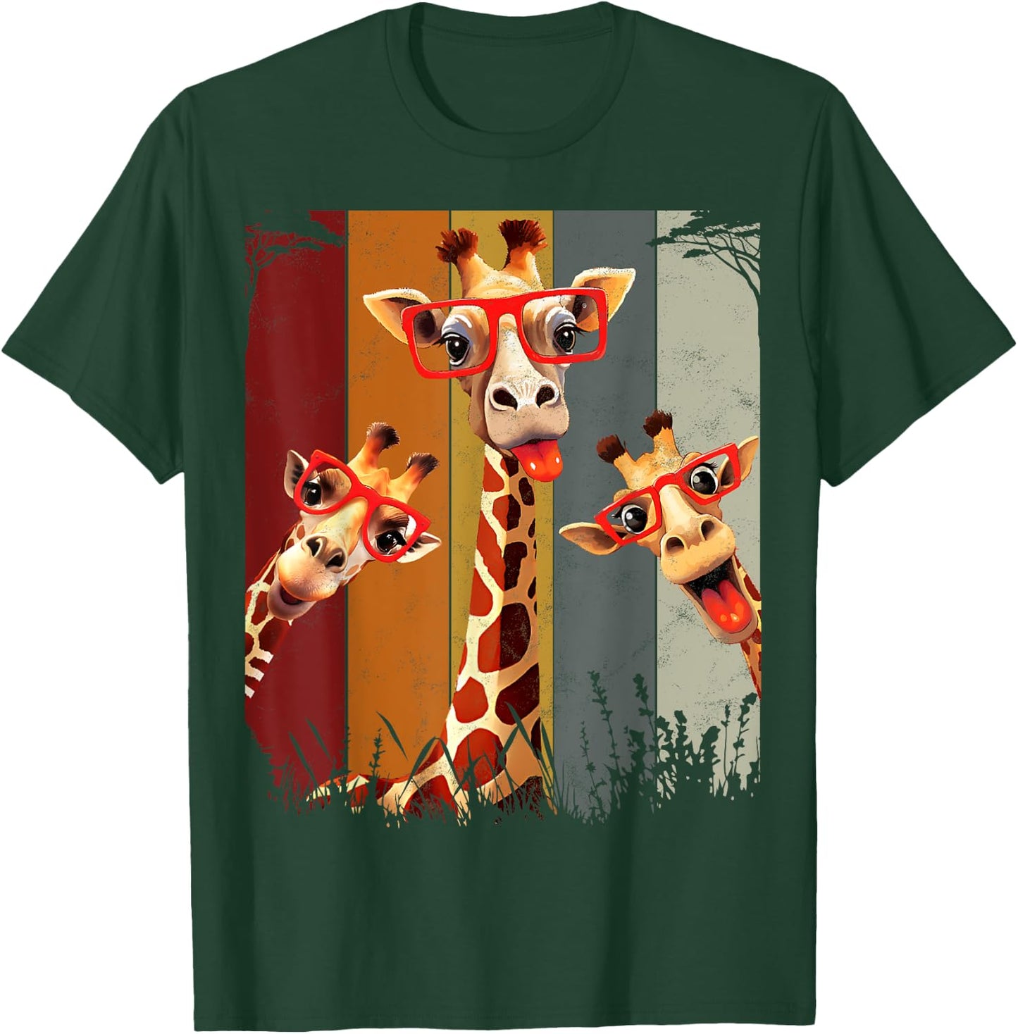 Funny Safari Animal Giraffe Shirt African T-Shirt - T-Shirt | Forest