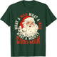 Black - Small - -Adult - Holiday - Festive - Santa Claus Print - - Short Sleeve - Polyester 100% - Imported T-Shirt - T-Shirt | Forest