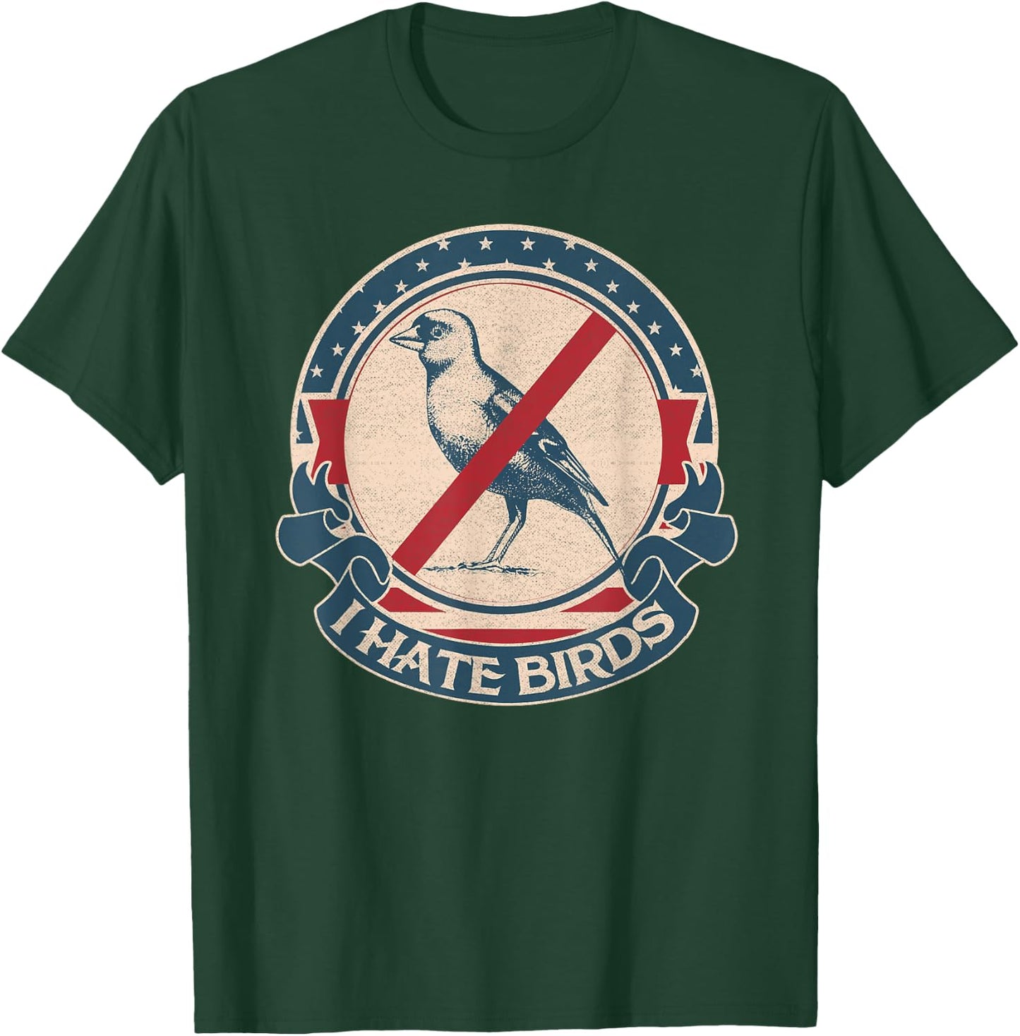 I hate birds vintage T-Shirt - T-Shirt | Forest