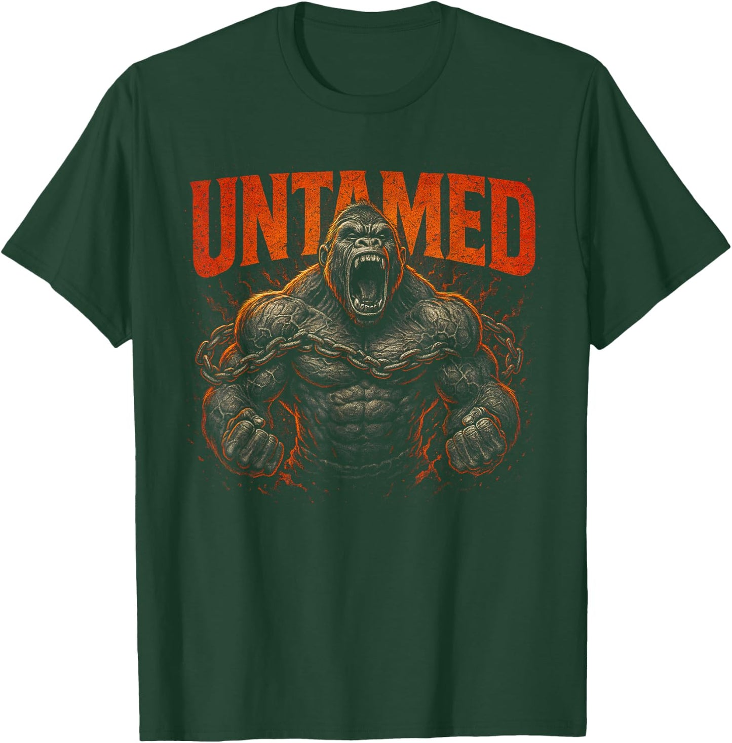 Gorilla Monkey Gym Wear Bodybuilding Fitness Workout T-Shirt - T-Shirt | Forest