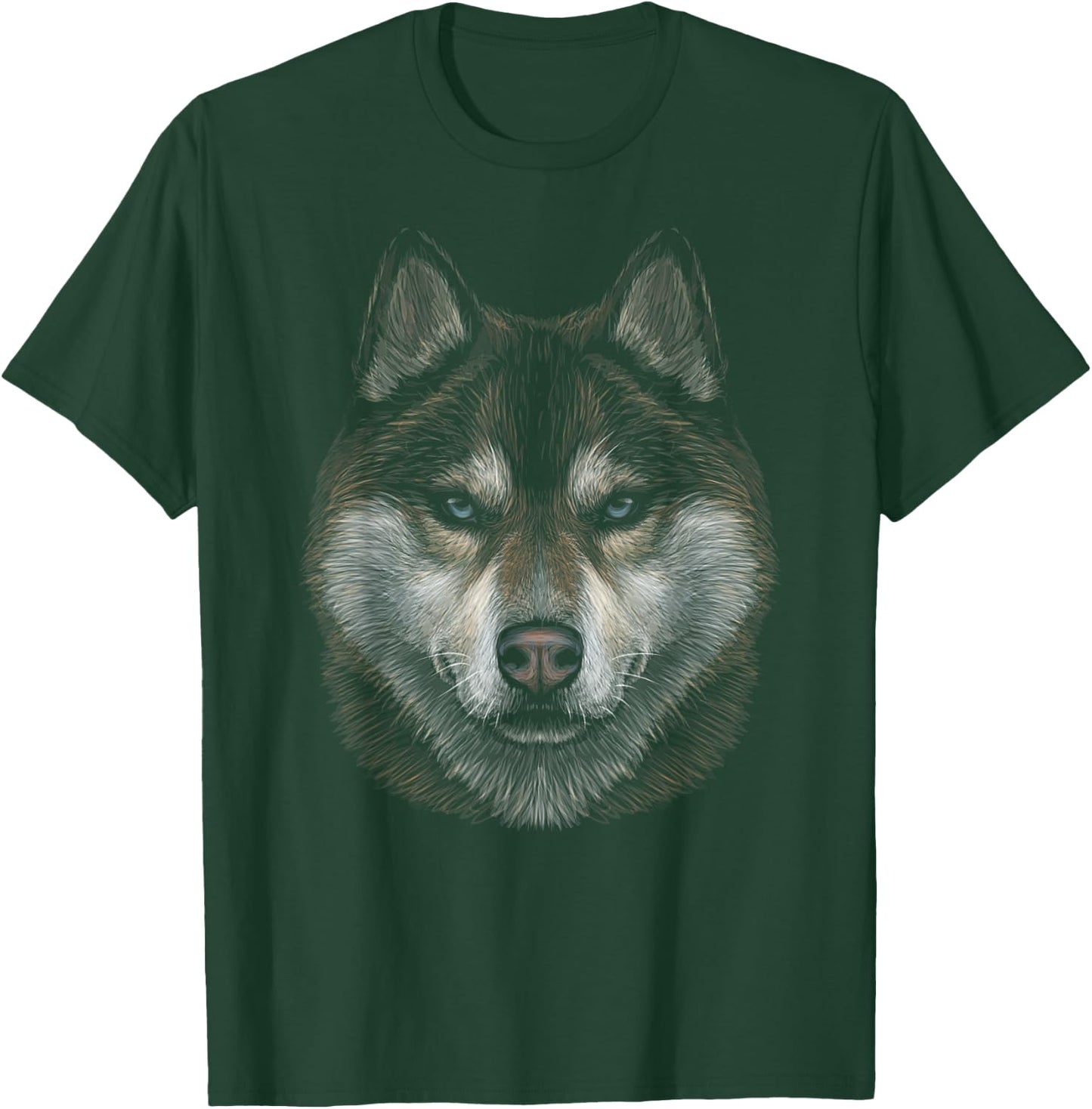 Siberian Husky brown furs blue eyes head art face lovers dog Men Women Kids T-Shirt - T-Shirt | Forest