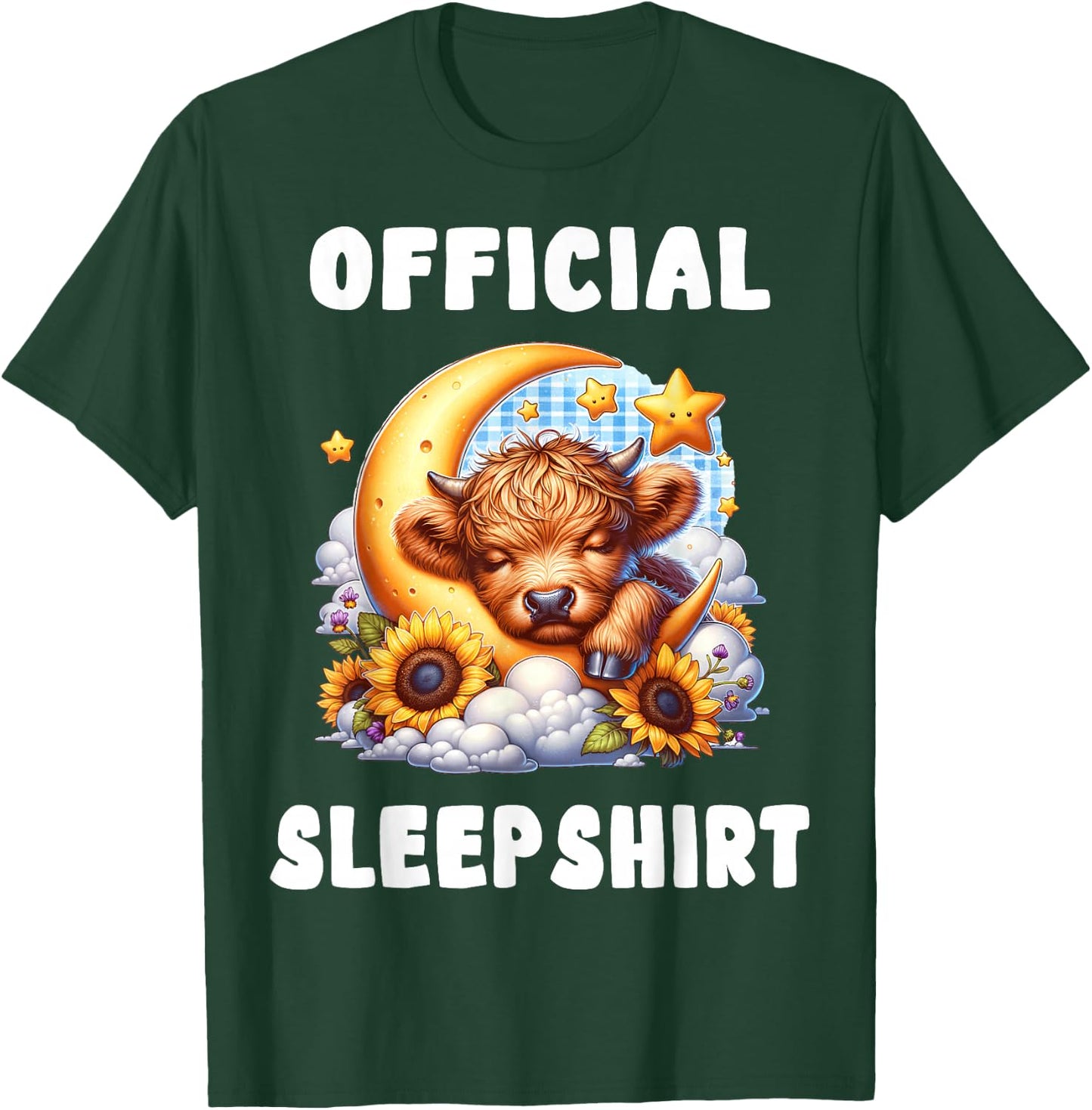Highland_cow - Official Sleepshirt Pajamas Nightgown T-Shirt - T-Shirt | Forest