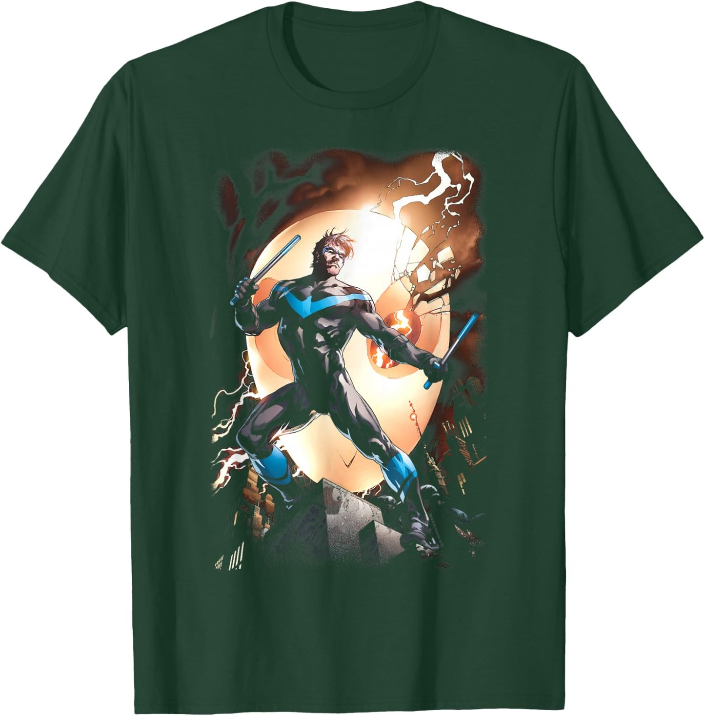 Batman Nightwing Against Owls T-Shirt - T-Shirt | Forest