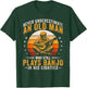 Old Man Still Plays Banjo in His 80s Bluegrass Country Music T-Shirt - T-Shirt | Forest