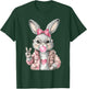 Rabbit Bunny Blowing Bubble Gum Easter Day Cute Girl Women T-Shirt - T-Shirt | Forest