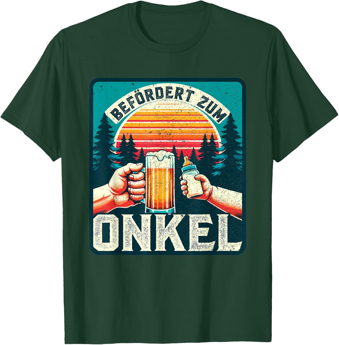 Werdender Onkel Bald Zukünftiger Onkel - Befördert zum Onkel T-Shirt - T-Shirt | Forest