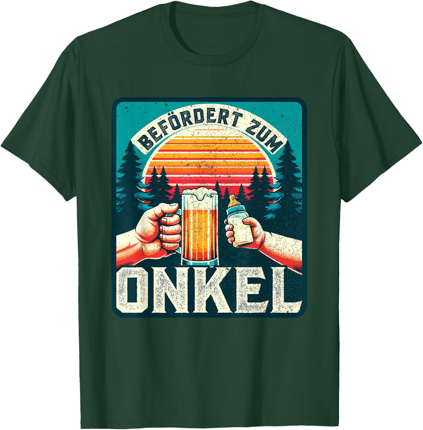 Werdender Onkel Bald Zukünftiger Onkel - Befördert zum Onkel T-Shirt - T-Shirt | Forest