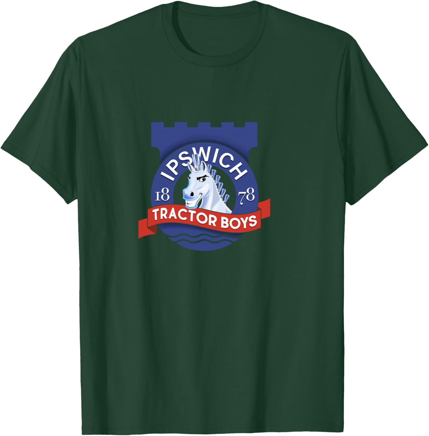 Ipswich Town Fan Tractor Boys - Suffolk Punch Badge T-Shirt - T-Shirt | Forest