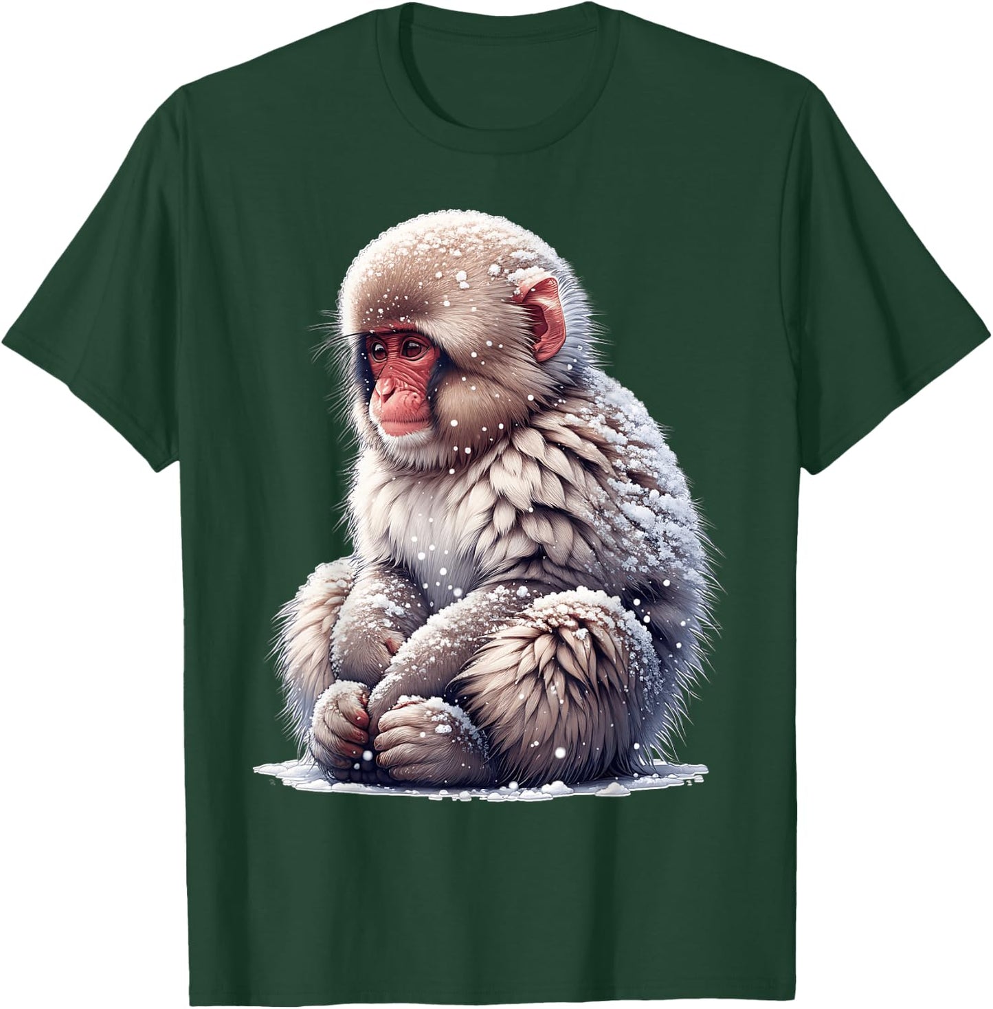 Snow Monkey Design T-Shirt - T-Shirt | Forest