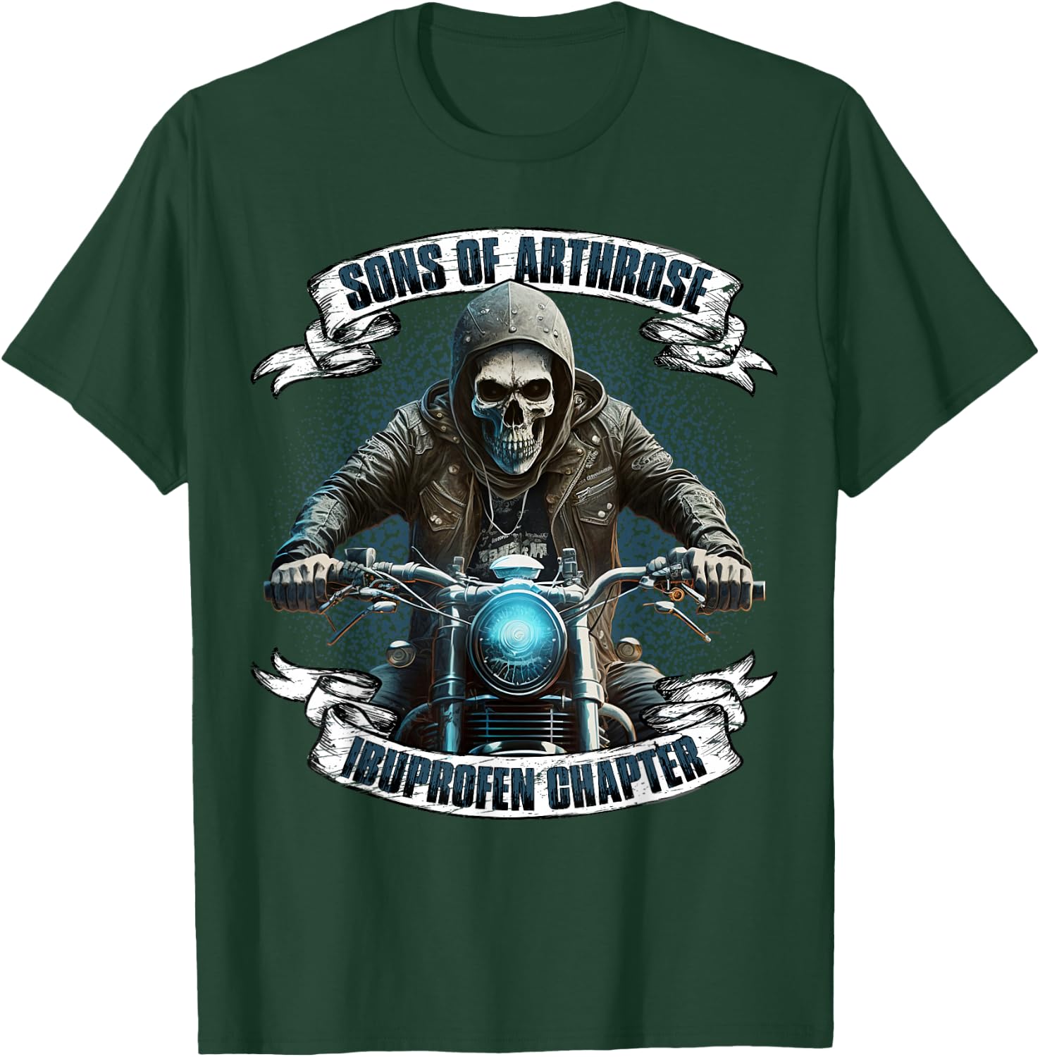 Sons of Arthrose - Ibuprofen Chapter Biker Motorradfahrer T-Shirt - T-Shirt | Forest