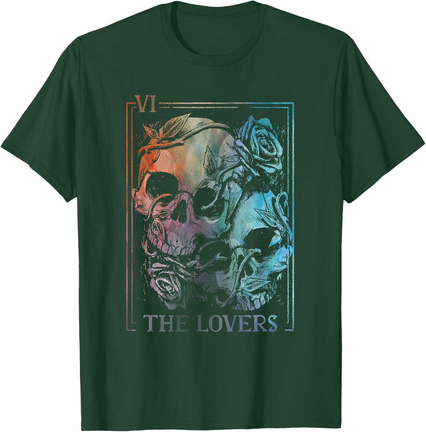 The Lovers Tarot Card Occult Goth Halloween Gothic Soulmate T-Shirt - T-Shirt | Forest
