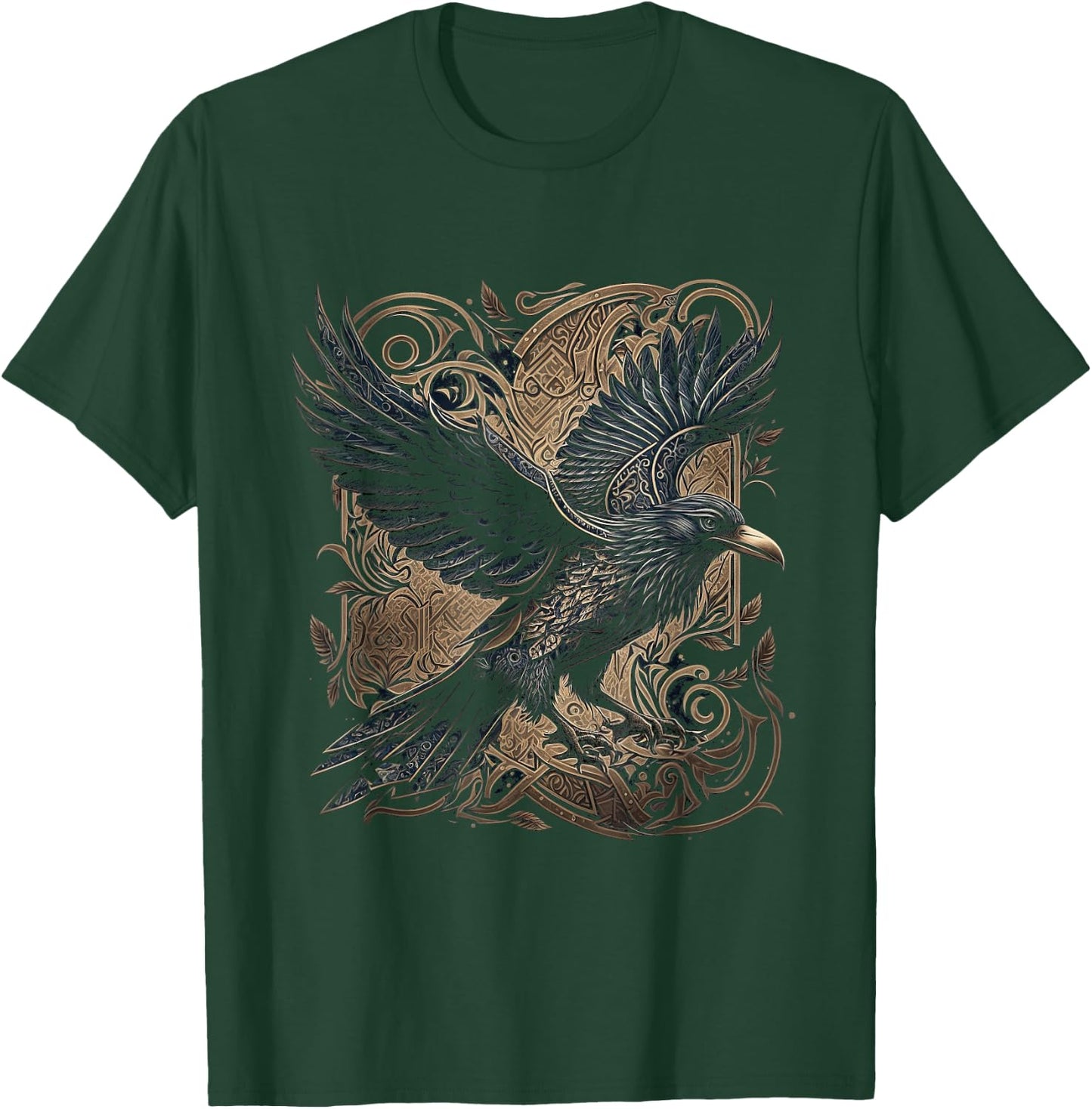 Odin's Raven Viking Valhalla Viking Mythology T-Shirt - T-Shirt | Forest