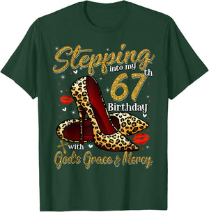 High Heels Stepping Into My 67th Birthday 67 and Fabulous T-Shirt - T-Shirt | Forest