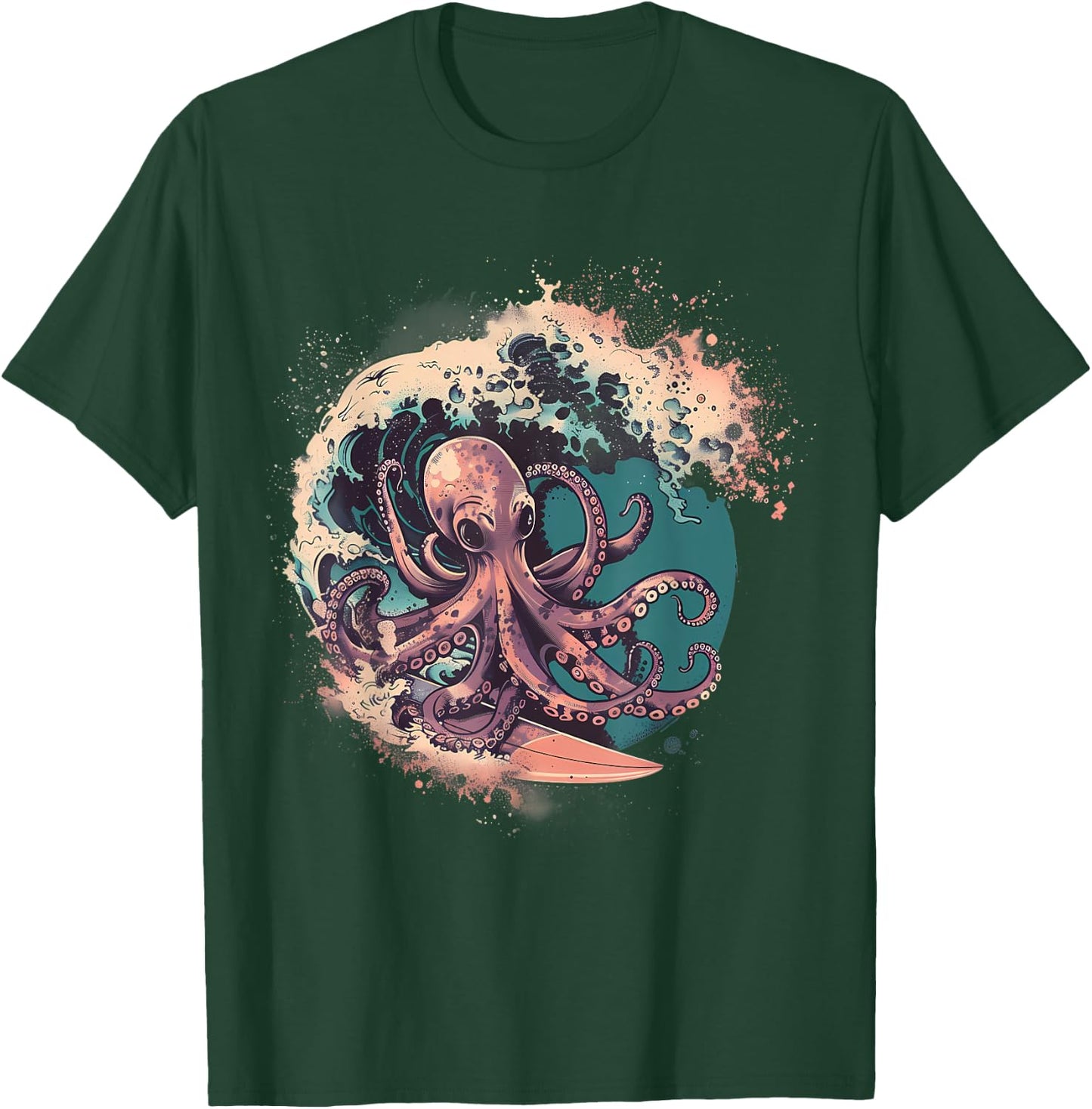 Cthulhu Sea Monster Ocean Sea Animal Octopus Lover Surfing T-Shirt - T-Shirt | Forest