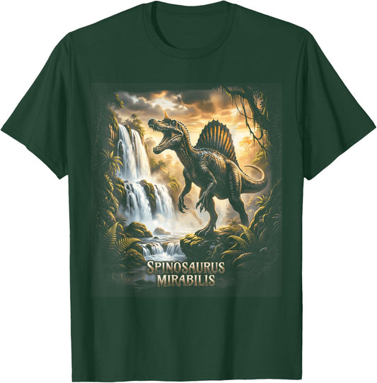 Spinosaurus Mirabilis Prehistoric Dinosaur T-Shirt - T-Shirt | Forest