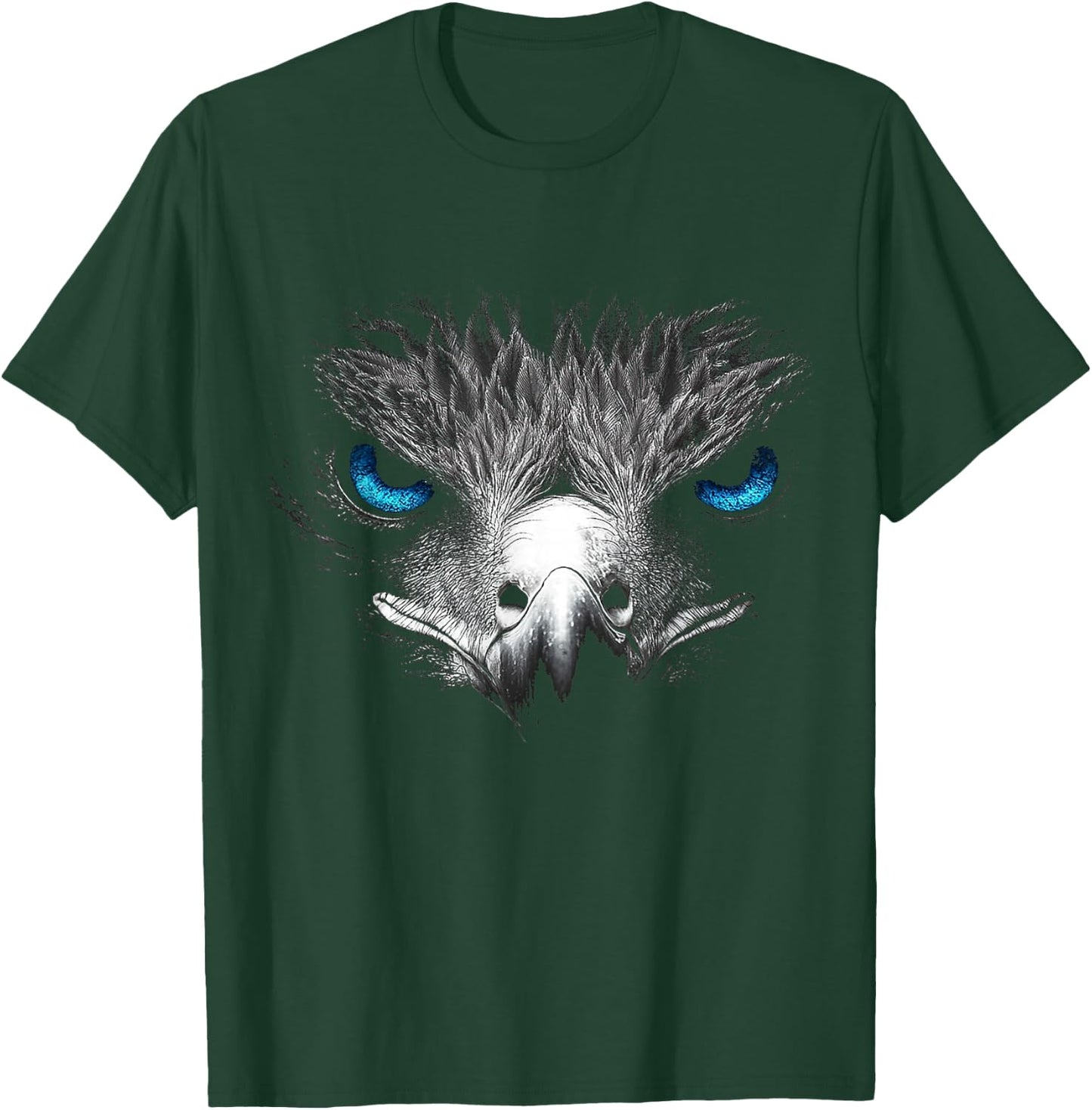 Adler Vogel Grafik Tier Illustration Blaue Augen Adler T-Shirt - T-Shirt | Forest