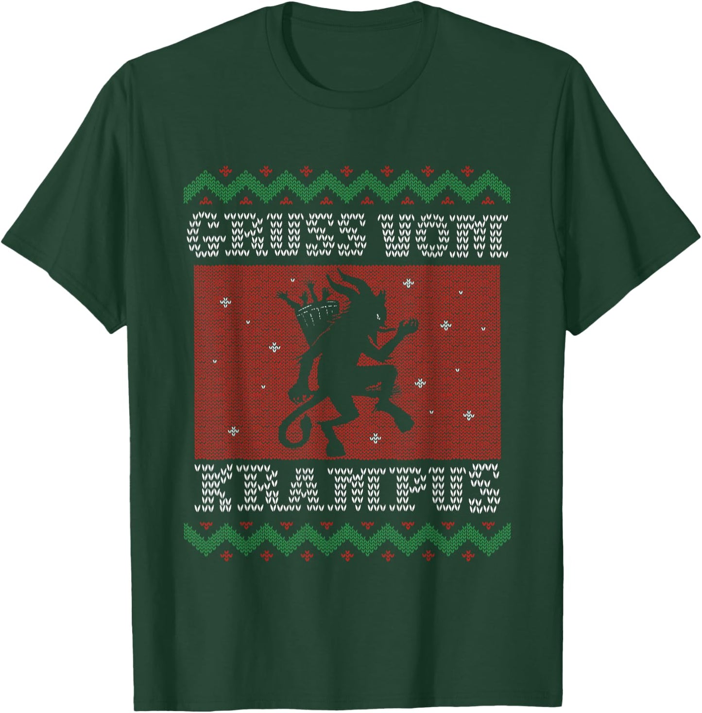 Retro Krampus Designs & Women Kramperl Christmas Demon Ugly Christmas Gruss Vom Krampus T-Shirt - T-Shirt | Forest