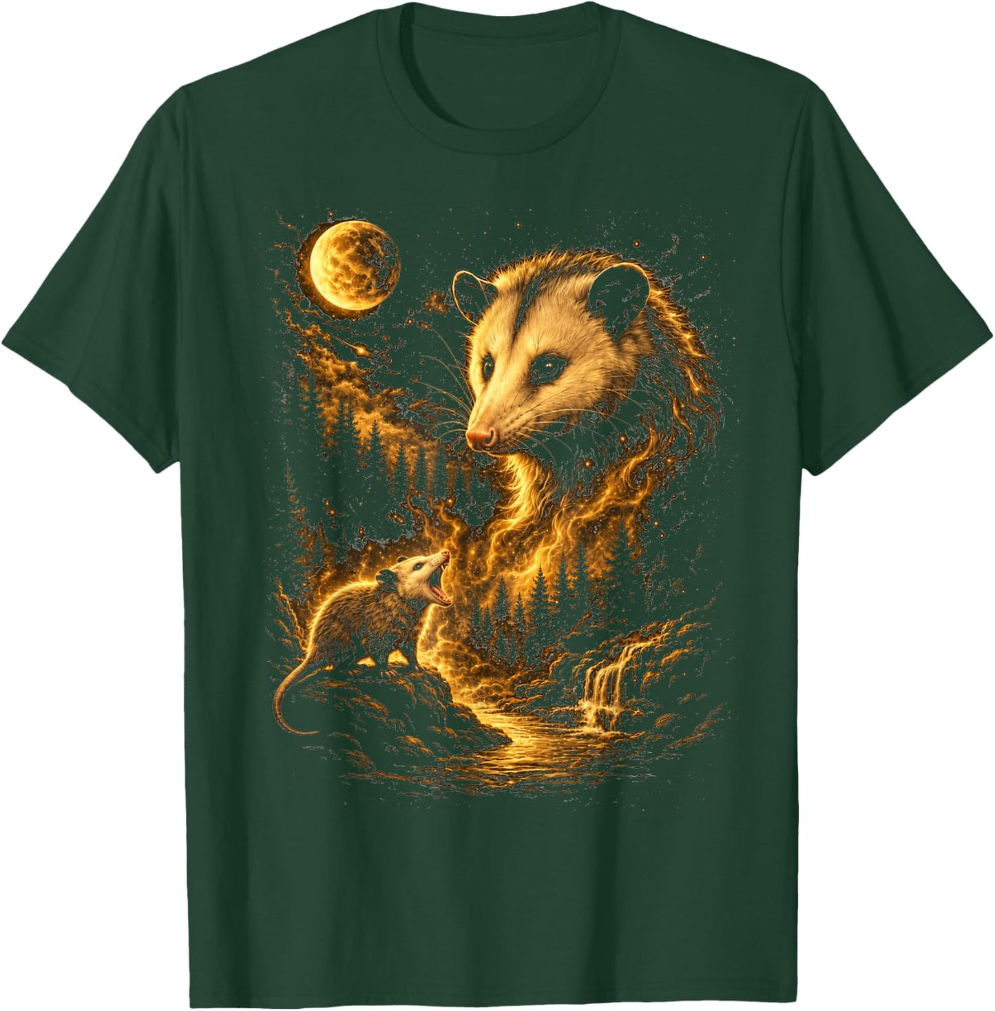Opossum Boys Men Nature Animal Vintage Possum T-Shirt - T-Shirt | Forest