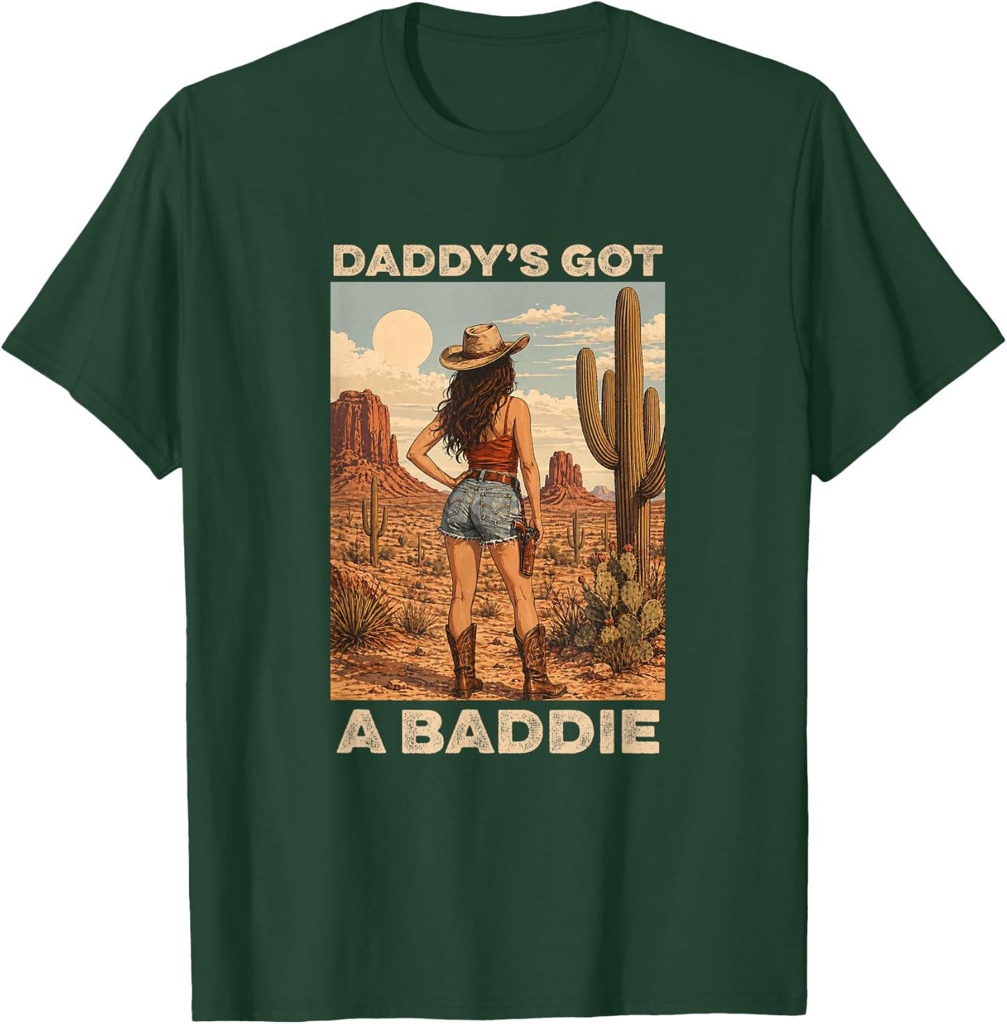 Daddy's Got a Baddie Funny Husband Dad Men Father's Day T-Shirt - T-Shirt | Forest
