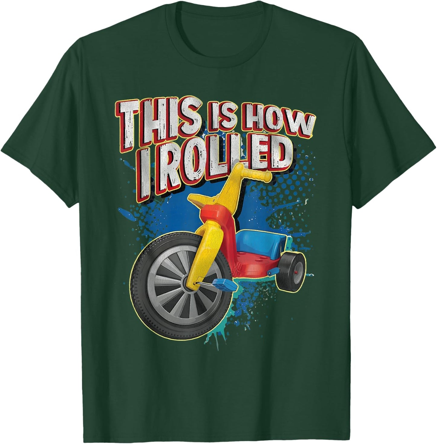 Vintage Funny Tricycle Meme Retro This is How I Rolled T-Shirt - T-Shirt | Forest