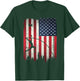 Pole Vault USA American Flag 4th of July Jump Sports Gift T-Shirt - T-Shirt | Forest
