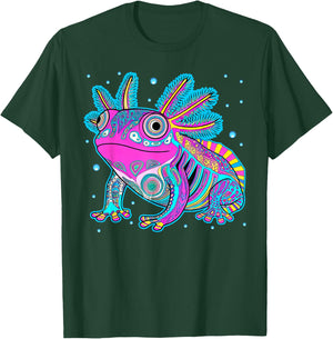 Axolotl Art Aztec Mexican Salamander Mexico Cinco De Mayo T-Shirt - T-Shirt | Forest