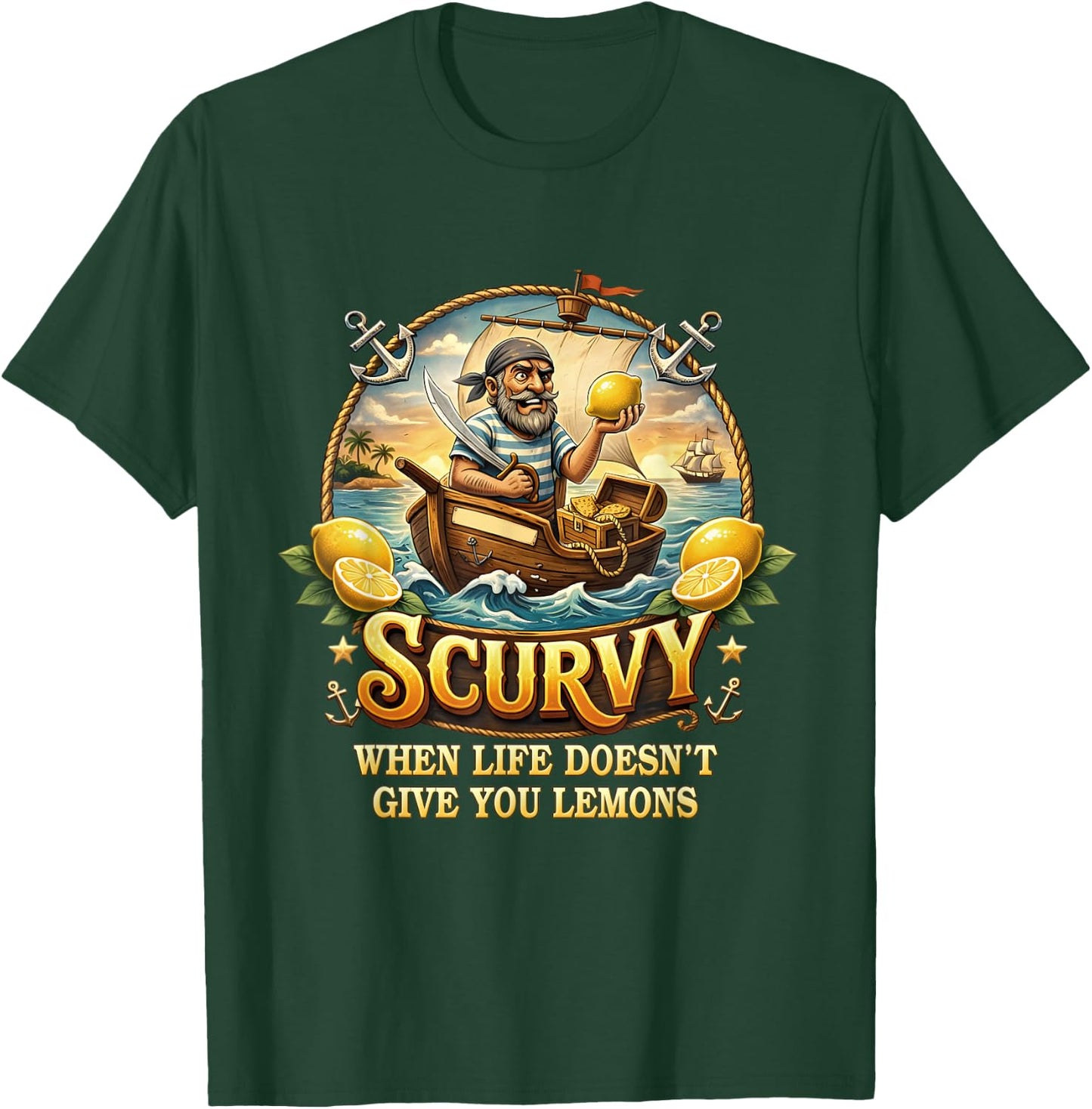Ship Sailing T-Shirt - T-Shirt | Forest