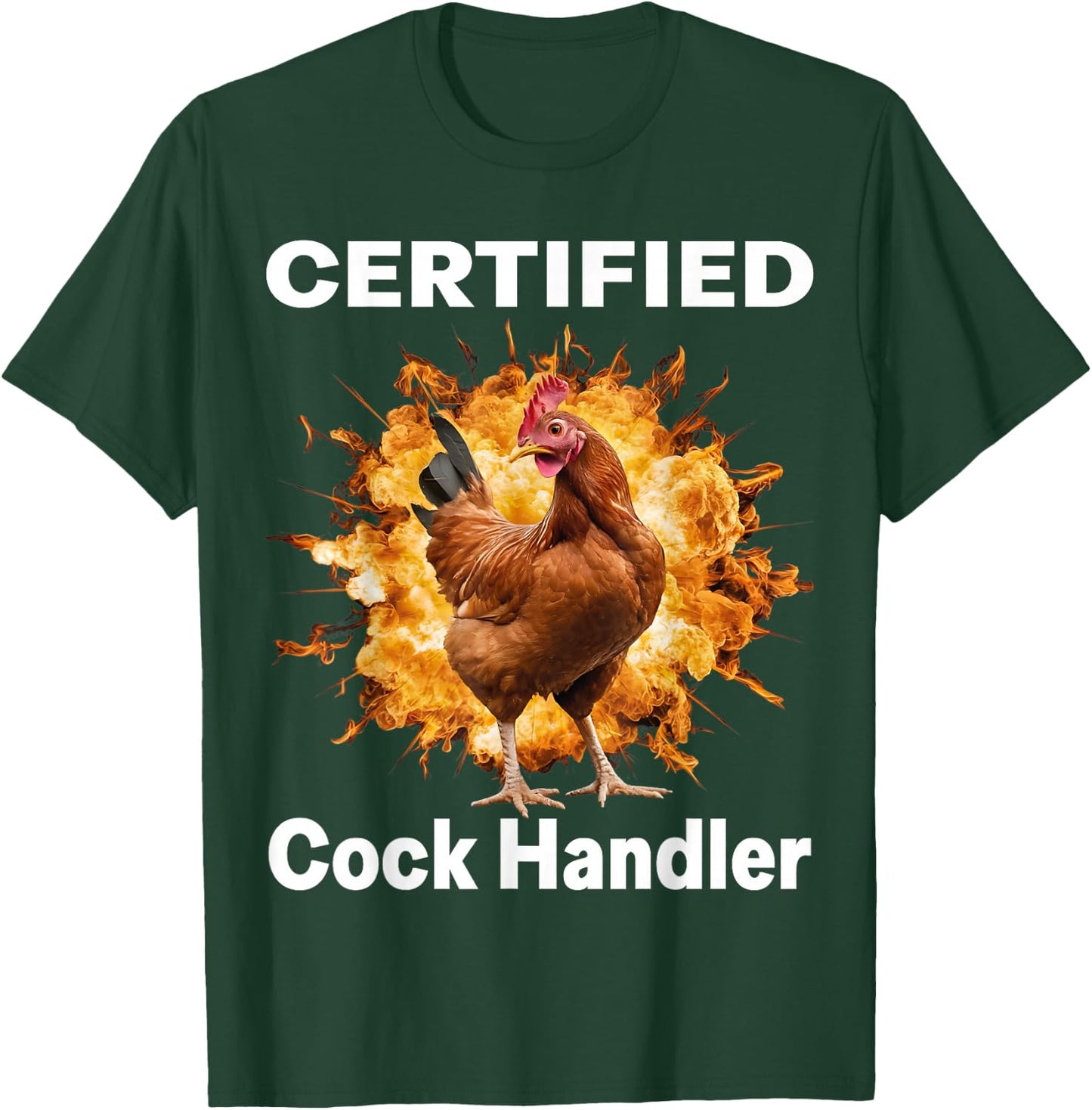 Funny Sayings For Adult Certified cock handler Meme Dank T-Shirt - T-Shirt | Forest