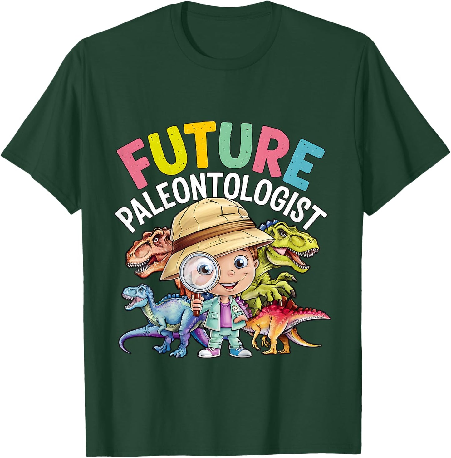 Cute Dinosaur Expert Future Paleontologist T-Shirt - T-Shirt | Forest