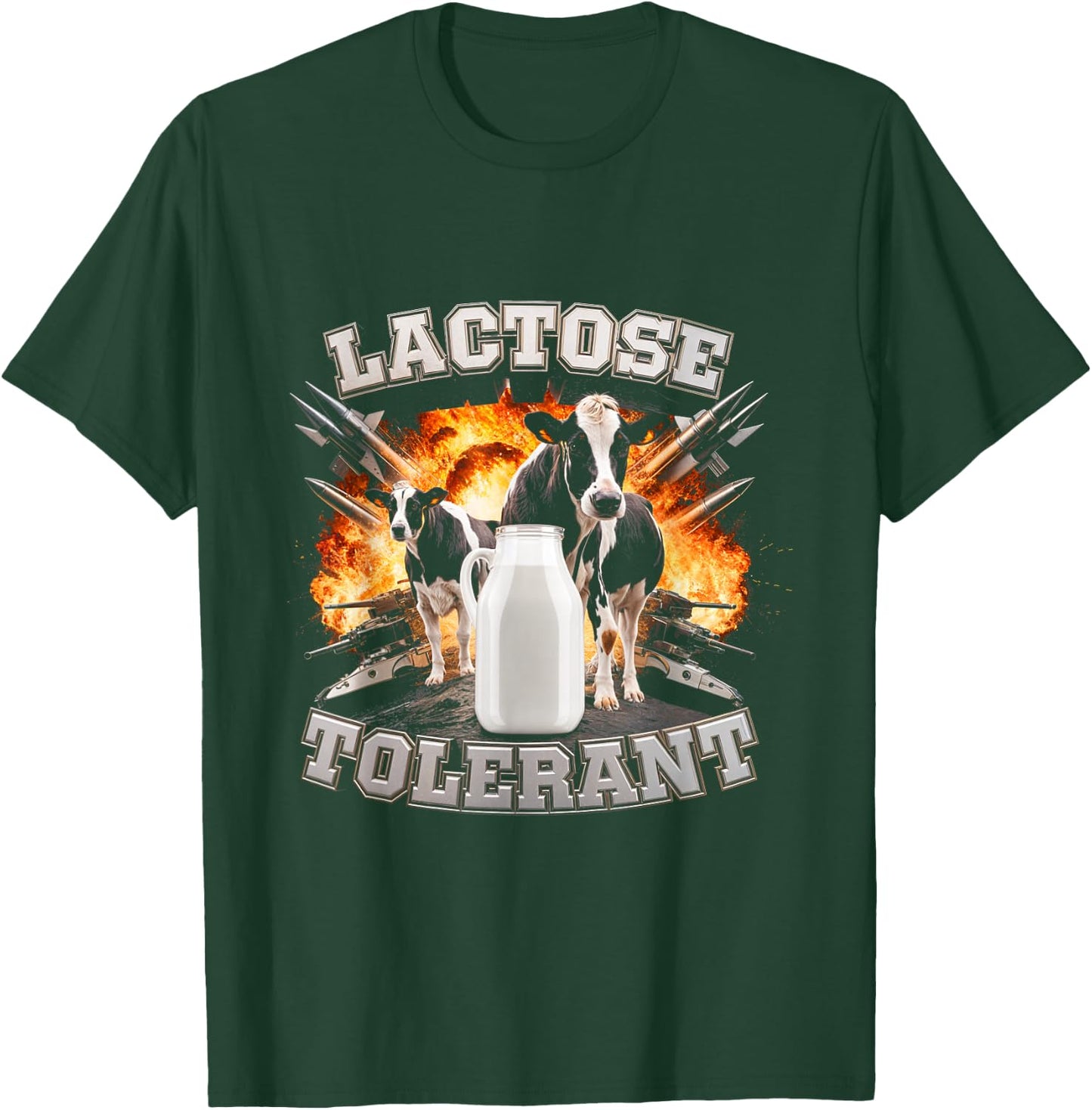 Lactose Tolerant Cows Milk Dairy Humor Milk Lovers T-Shirt - T-Shirt | Forest