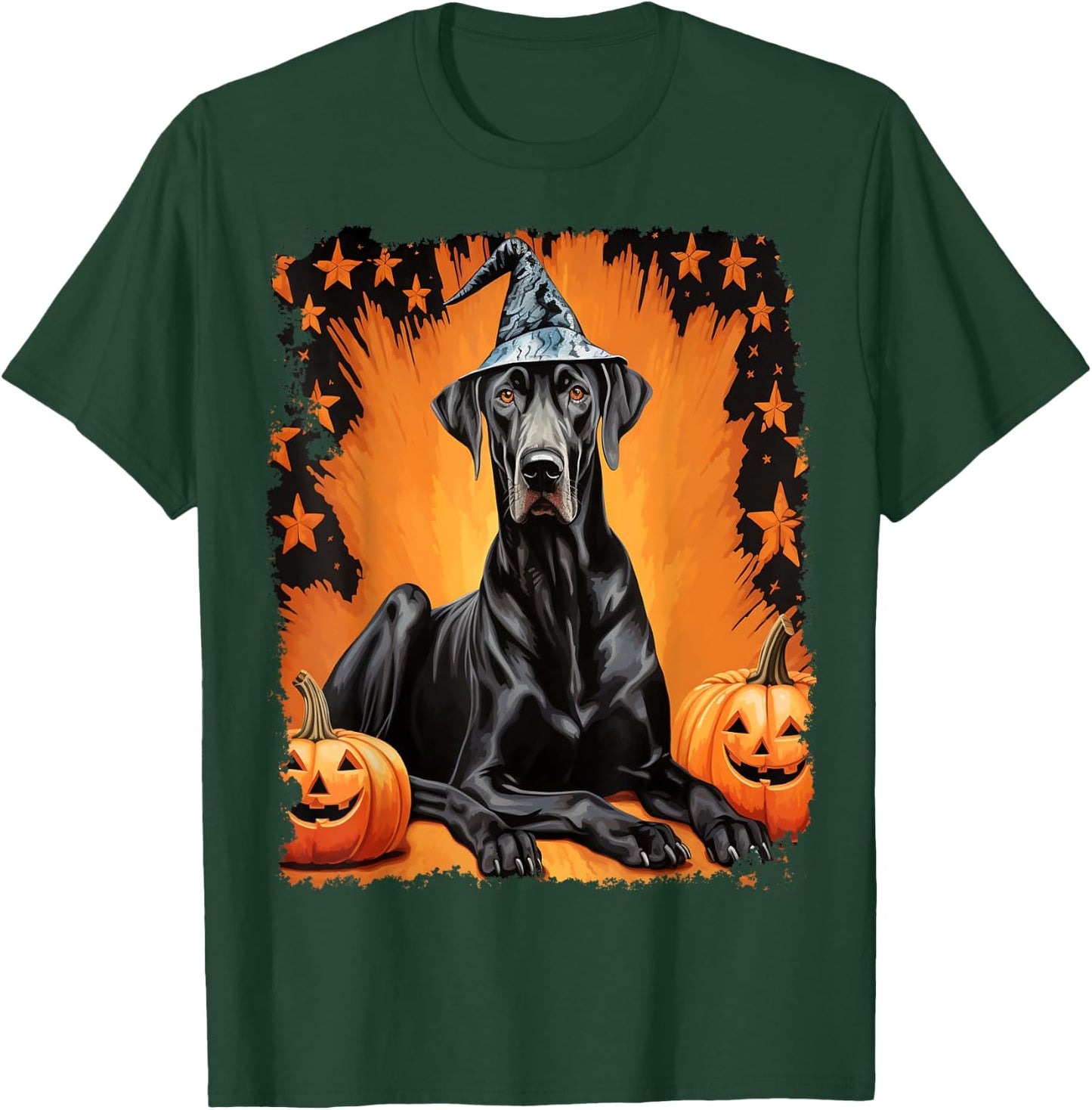 Great Dane Halloween Dog Men Women Kids T-Shirt - T-Shirt | Forest